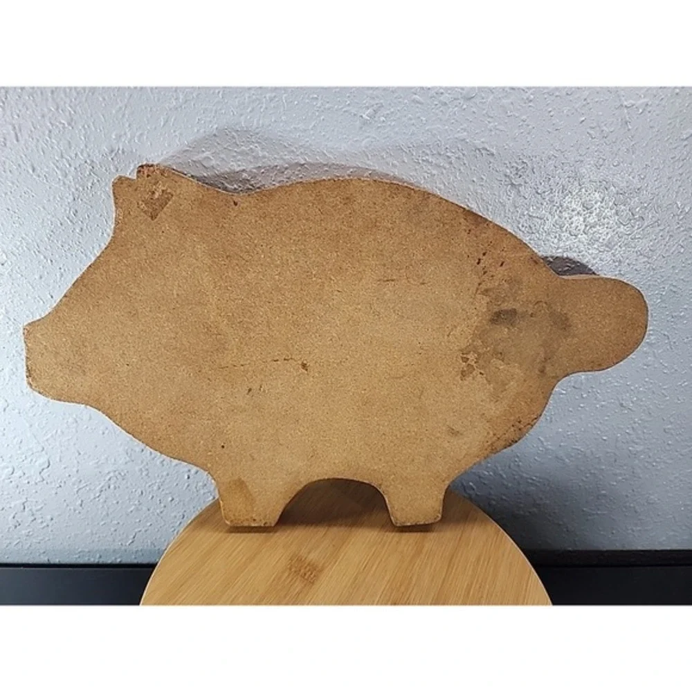 Vintage Wooden PIG Shaped‎ CUTTING BOARD Country Kitchen Farmhouse